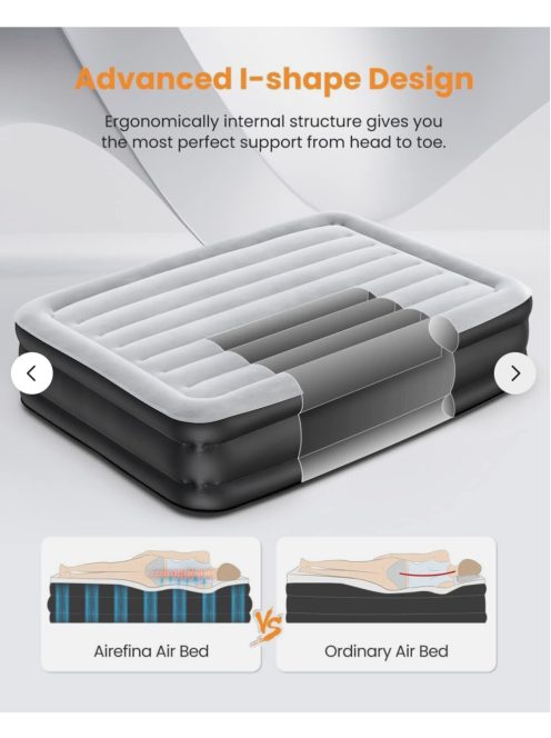 Airefina Luxus légágy dupla beépített szivattyúval, Felfújható Air Double