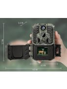 WOSPORTS Trail kamera, 36 MP 4K 0.2S Trigger Motion Aktivált, Vadvadász kamera Night Vision IP66 Vízálló 2,0'' LCD 120° széles kamera lencse kültéri cserkészet Vadállat megfigyelés Otthonbiztonság