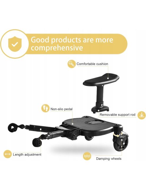 Vihir Kiddy Board TB01 univerzális babakocsi fellépő üléssel 2-6 éves korig