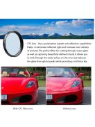 Apexel 52 mm-es szűrőlencse készlet (graduált szűrőlencse-piros narancssárga kék, CPL, ND32, csillag objektív-6 pont) Canon Nikon Sony Olympus okostelefonos fényképezőgéphez