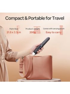   SUNMAY 2 az 1-ben vezeték nélküli hajvasaló és hajsütővas, vezeték nélküli, hordozható USB újratölthető hajvasaló, mini lapos vasaló hajsütővas kerámia lappal – 3 hőmérsékleti fokozat, 4800 mAh-s akku