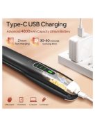 SUNMAY 2 az 1-ben vezeték nélküli hajvasaló és hajsütővas, vezeték nélküli, hordozható USB újratölthető hajvasaló, mini lapos vasaló hajsütővas kerámia lappal – 3 hőmérsékleti fokozat, 4800 mAh-s akku