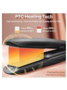 SUNMAY 2 az 1-ben vezeték nélküli hajvasaló és hajsütővas, vezeték nélküli, hordozható USB újratölthető hajvasaló, mini lapos vasaló hajsütővas kerámia lappal – 3 hőmérsékleti fokozat, 4800 mAh-s akku