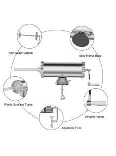 3 literes kézi kolbásztöltő