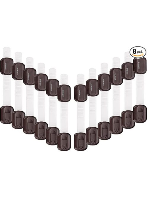 GAGAKU 12 db-os csomag gyermekbiztonsági szekrény sarokzárral Gyermek biztonsági zár fiókokhoz és hűtőhöz, nincs szükség fúrásra vagy szerszámokra 