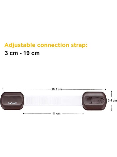 GAGAKU 12 db-os csomag gyermekbiztonsági szekrény sarokzárral Gyermek biztonsági zár fiókokhoz és hűtőhöz, nincs szükség fúrásra vagy szerszámokra 