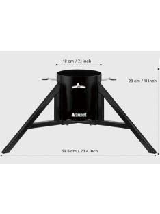   Ree Nest karácsonyfaállvány, alapfatartó, modern kialakítású, 8,5 méteres valódi fák acélistálló, karácsonyfa díszítéshez geometriai (közepes, fekete)
